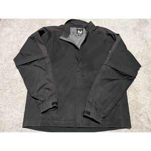 FJ DryJoys HydroLite Golf Rain Jacket Full Zip Black Mens L